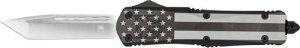 Cobratec FS3 Large OTF 3.5In D2 Tanto Blade Blackout Flag
