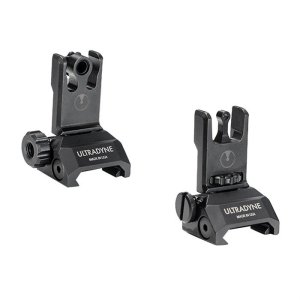 Ultradyne C2 Folding Front & Rear Adjustable Aperture Sight Combo