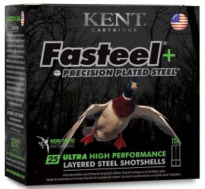 Kent K1235FSP422X4 Fasteel+ 12 Gauge 3.5in 1.5oz 2x4 Shot 25 Rounds