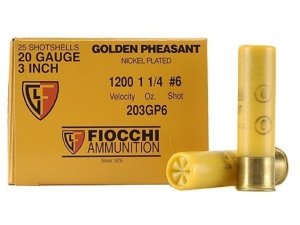 Fiocchi Golden Pheasant Extrema 20 Gauge 3 In 1-1/4 oz 6 Shot