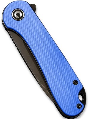 CIVIVI KNIFE ELEMENTUM 3.47" BLUE G-10/BLACK STOASH D2