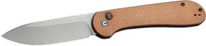 Civivi C2103D Elementum 3.47" Brown Micarta Gray Stonewashed Knife