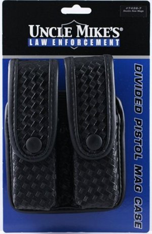 Uncle Mike's Mirage Mag Case - Basketweave Black