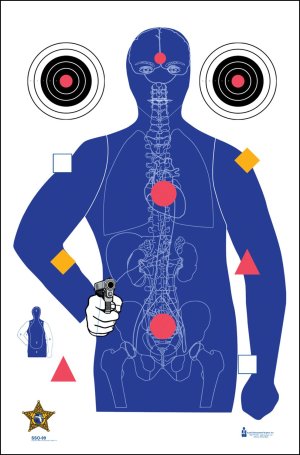 Action Target SSO99100 Sarasota Sheriff's Office 23"x35" Paper Target 100ct