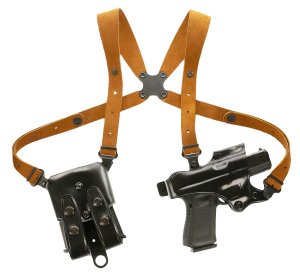 Galco JR202B Jackass Rig Shoulder System Black Leather Right Hand