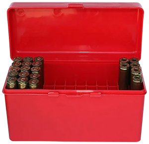 MTM Case-Gard R-60 Series Rifle Ammo Box - Red, 12 Pack