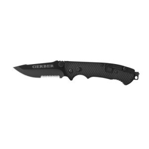 Gerber Hinderer CLS Knife - Oversized Thumb Stud, Punch, Safety Hook Cutter, Lanyard Hole
