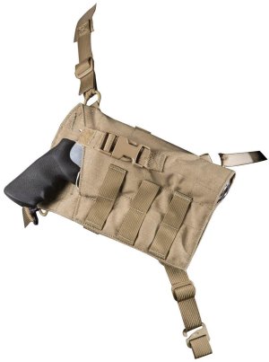 Viking Tactics VTAC-BIGRIG-REV-CT Chest Holster Coyote Tan Revolvers