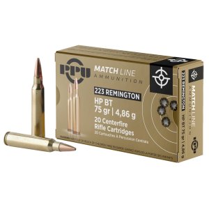 Prvi Partizan PPM2232 .223 Rem 75gr HPBT Ammo 20 Rounds