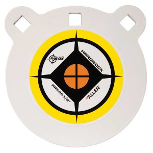 EZ-Aim Hardrock 6" AR500 Steel Gong Shooting Target .50" Thickness White / Yellow / Black