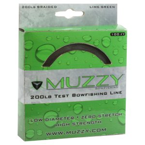 Muzzy 1078 Lime Green Braided Bowfishing Line 200lb 100ft Spool