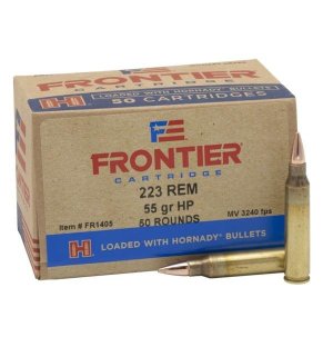 Hornady Frontier Rifle Ammo 223 Rem. 55 gr. Hollow Point Match 50 rd.