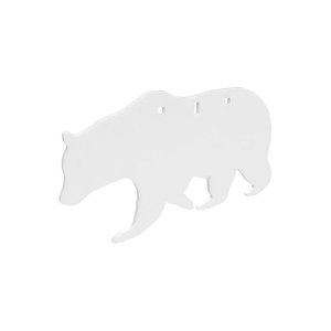 Birchwood Casey AR500 3/8In Bear Silhouette Target 22In White
