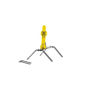 Caldwell AR500 Steel Yellow Pepper Popper Target, Auto Reset, 33% Size, 7-Inch Base, Includes Ground Stakes, 1178560 Model