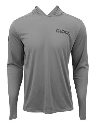 Glock AP96416 Hooded Performance Shirt M Grey Moisture-Wicking