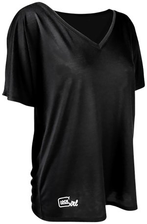 Glock AP960354 Girl Relaxed Black V-Neck 2XL Pre-Shrunk Cotton