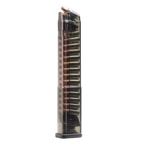 Elite Tactical Systems Pistol Magazine 9mm Luger 32 Rounds Glock 17 Carbon Smoke