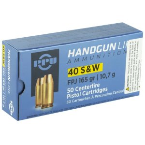 Prvi Partizan PPH40F 40 S&W 165 Grain Flat Point Jacketed 50 Box