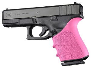 Hogue HandAll Beavertail Grip Sleeve Pink Fits Glock 19/23/32/38 Gen1-2-5