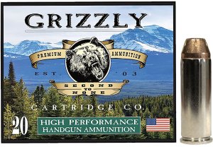 GRIZZLY GC45C+P3 .45 Colt 225gr JHP 20/Box 1000fps 511ft-lbs
