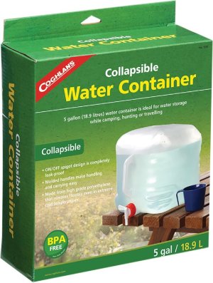 COGHLAN'S 1205 Collapsible Water Container 5 Gallon Removable Spigot