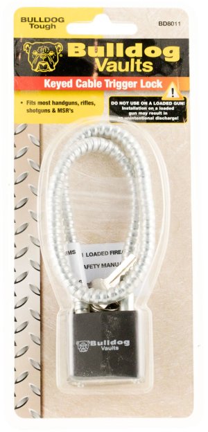 Bulldog BD8011 Single Pack Keyed Cable Trigger Lock with Key