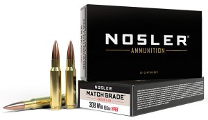 Nosler Match Grade 308 Win 155 gr CC HPBT 20 Round Brass Cased 60052