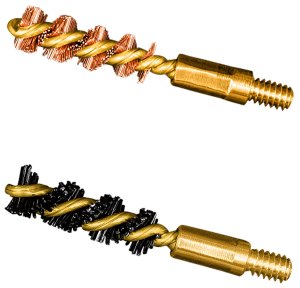 Otis BORE BRUSH .17 Caliber 2 Pack - Bronze & Nylon Brushes - 5-40 Thread