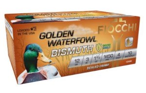 Fiocchi 123GB4 Golden Waterfowl 12 Gauge 3 in Bismuth 1 3/8 oz 4 Shot