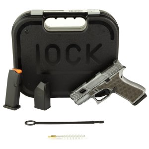 Glock Hoth 43X 9MM Sub-Compact: Distressed Grey, Laser Grip, 10Rnd, 2 Mags