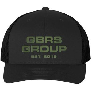 GBRS Group Instructor Trucker Hat Black Green Adjustable Fit