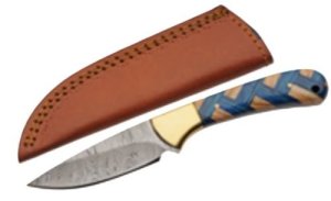 SZCO Rite Edge DM1431 Braided Sapphire Skinner Knife