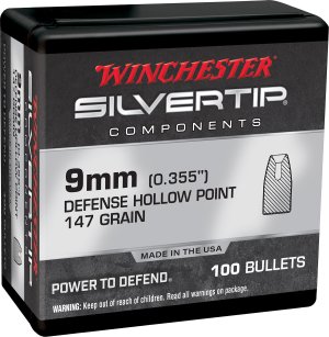 Winchester WB9ST147X 9mm .355 147gr Centerfire Handgun Reloading Bullets