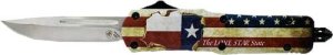Templar STX332 Small OTF Texan 2.75" Silver Drop Point Knife