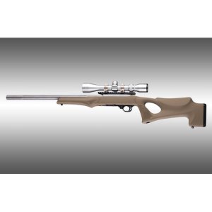 Hogue 22370 Ruger 10-22 Tactical Thumbhole Rubber OverMolded Stock with .920 Barrel Channel Flat Dark Earth