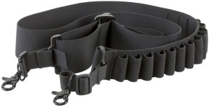 AIM Sports DSBS1 Deluxe Black Nylon Bandolier 14-Shells