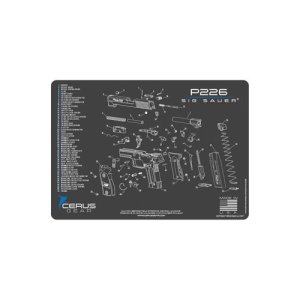 Cerus Gear HM-SIG-226L-SCH-GRY SIG P226 Schematic Cleaning Mat