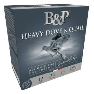 B&P Dove & Quail Shotshells- 12 ga 2-3/4 In 1-1/8 oz #7.5 1255 fps 25/ct