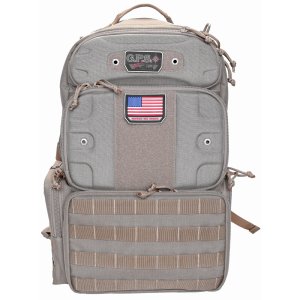 GSM Outdoors Tall-Holds 4 Handguns Tactical Tan Range Backpack