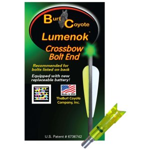 Lumenok GTC3G Crossbow Nocks Green Moon Gold Tip 3pk Lighted .300" ID