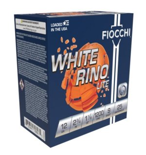 Fiocchi 12WRNL9 Exacta Target White Rino Lite 12Gauge 2.75" 1 1-8oz 9Sho...