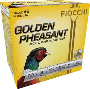 Fiocchi Golden Pheasant 20ga 3" Sz5 1 1/4 /25