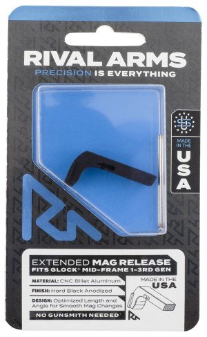 Rival Arms RA72G001A Extended Mag Release Glock Gen3 Black Aluminum