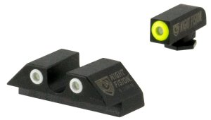 Nightforce Optics GLK001007YGW Tritium Night Sights Glock 17/19/22/43