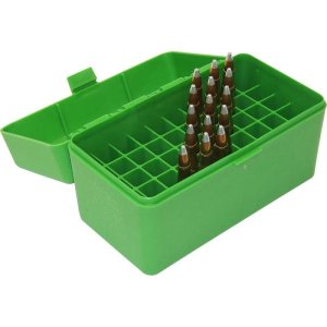 MTM 50 Round 223 270 WSSM 460 500 S&W Green Flip-Top Ammo Box (RSLD-50-10)