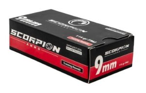 Scorpion 9115FMJ-T50 9mm 50Rd Premium Ammo