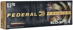 Federal Premium ELD-X 6.5 PRC 143 Grain 20 Rounds P65PRCELDX1