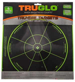 TRU Ball Tru-See Handgun Diagnostic Target 12x12 Green/Black 6-Pack