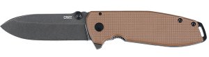 CRKT Squid Folding Knife 2.95" D2 Steel Brown G10 Handle