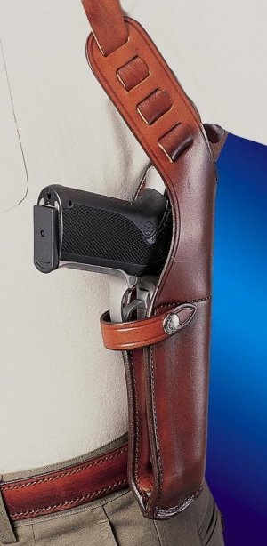 Bianchi X15 Shoulder Holster for Ruger Single Action and S&W K/L/N Frame 6" - Tan Leather